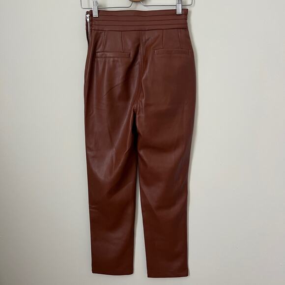 7 for all Mankind Brown Faux Leather Legging Pants Size XS - Picture 4 of 13